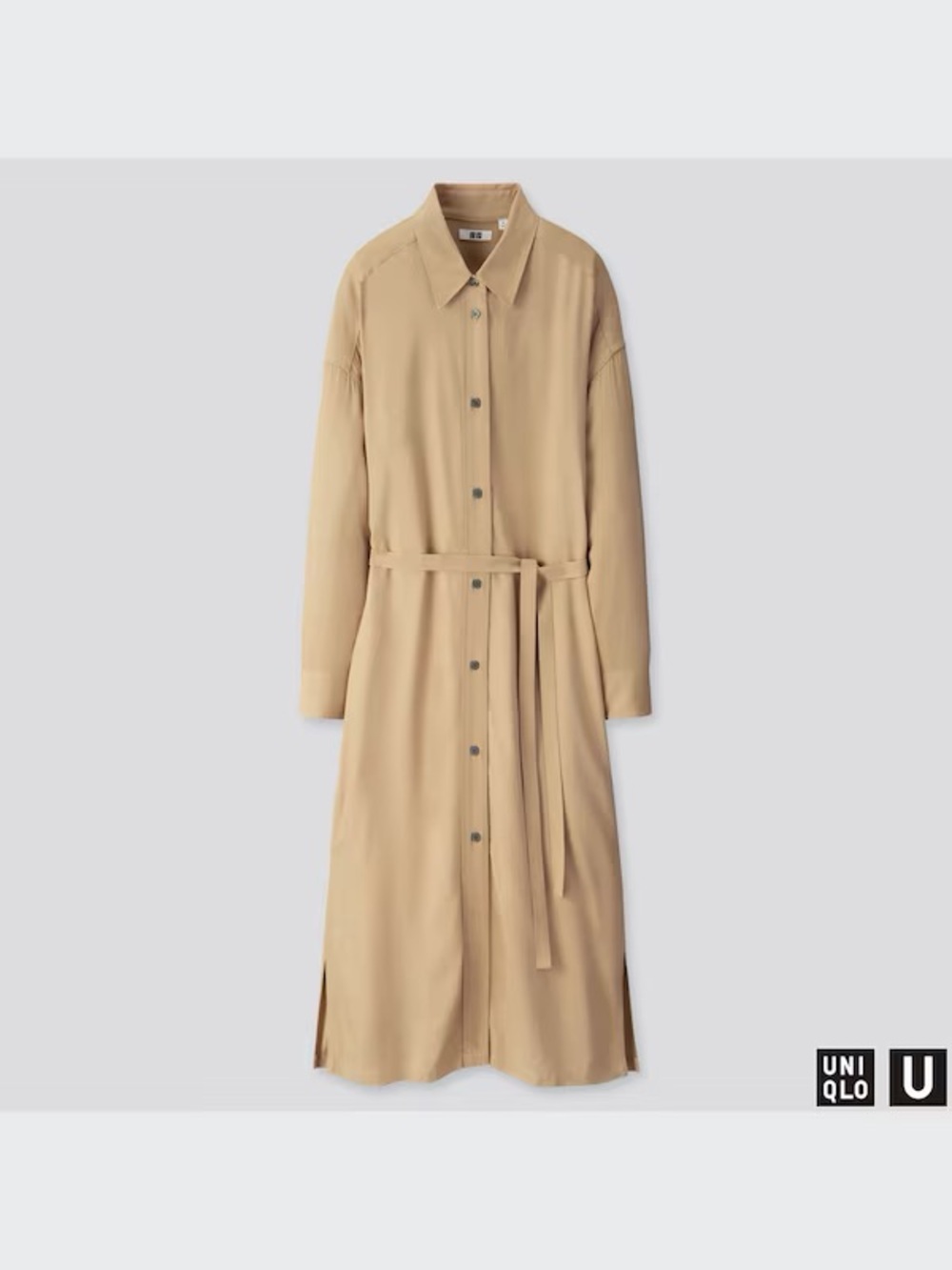 Uniqlo Lemaire Drape Twill Shirt Long Sleeve Dress